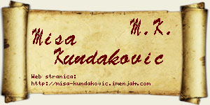 Miša Kundaković vizit kartica